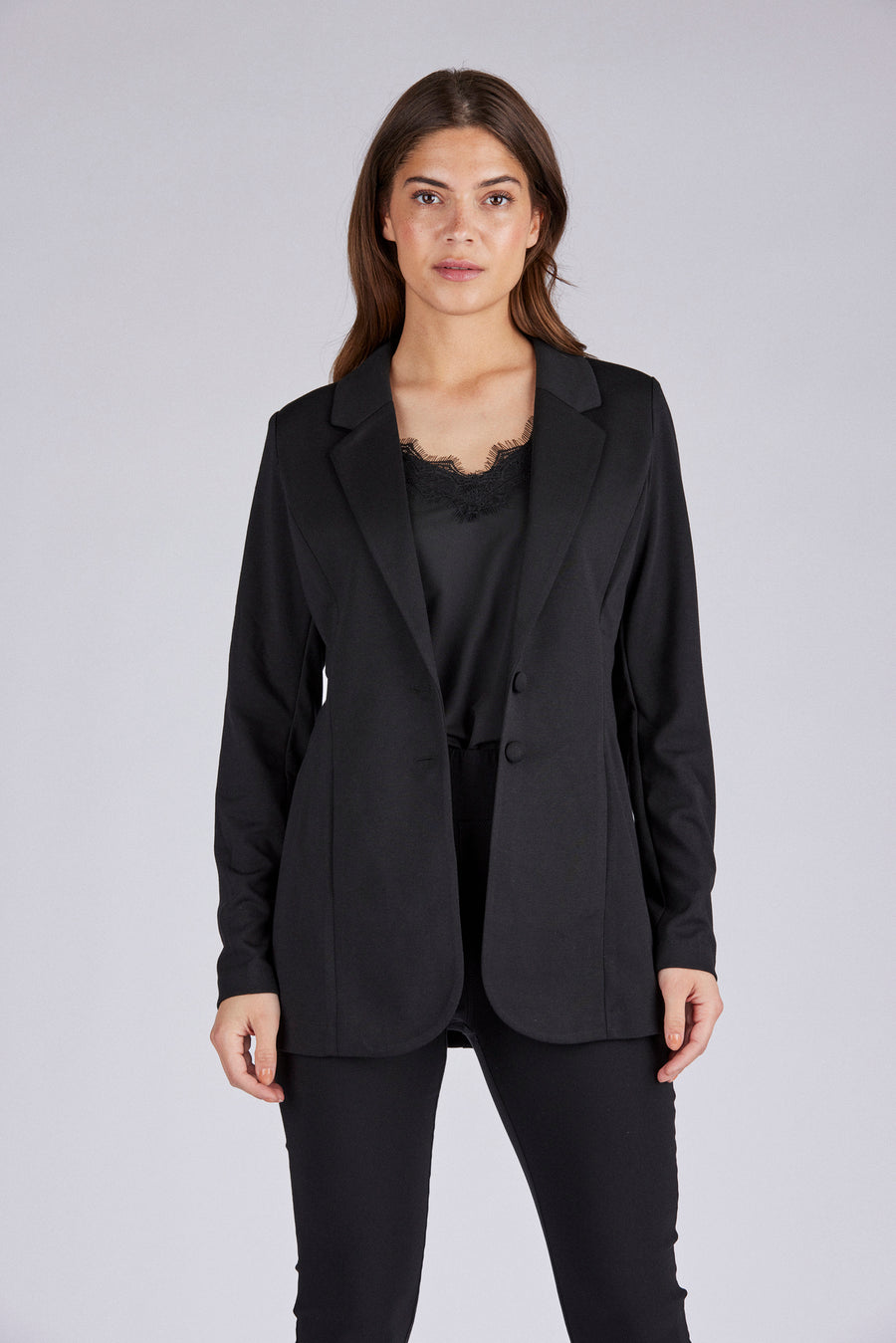 FQNANNI - FIGURBETONTER BLAZER - SCHWARZ