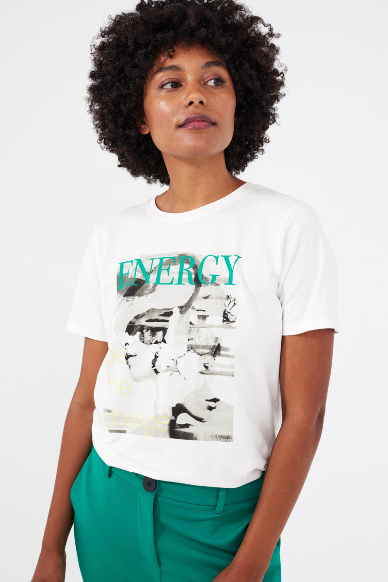 FQFENJAL - T-SHIRT - GRUN