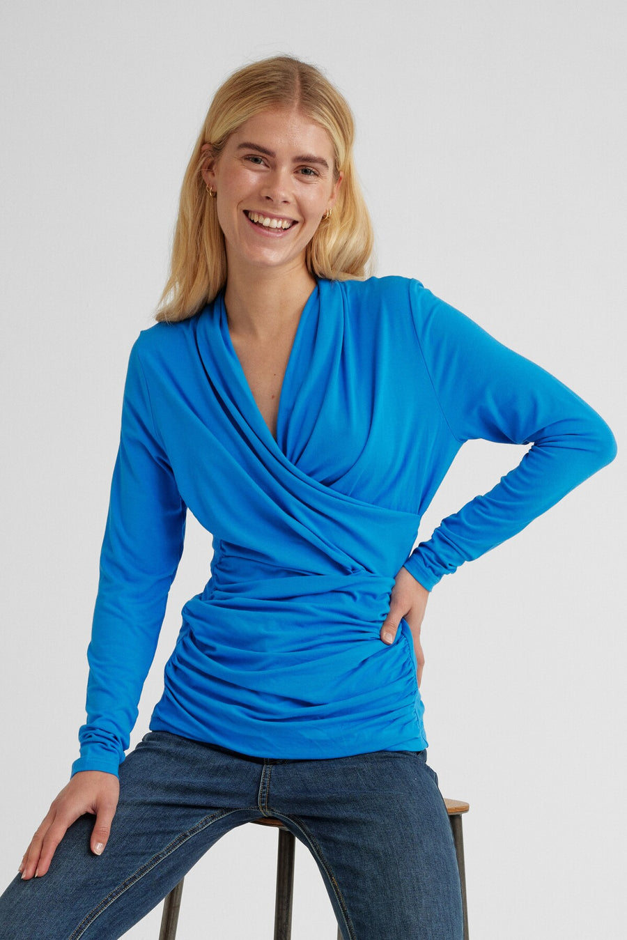 FQYVES - BLUSE - BLAU