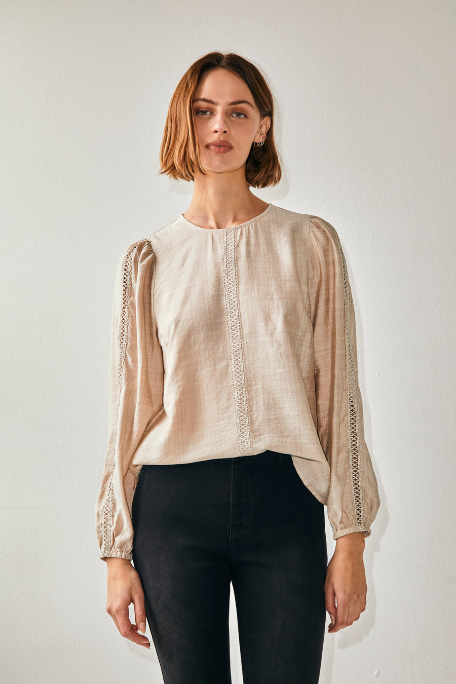 FQWEN - BLUSE - BEIGE
