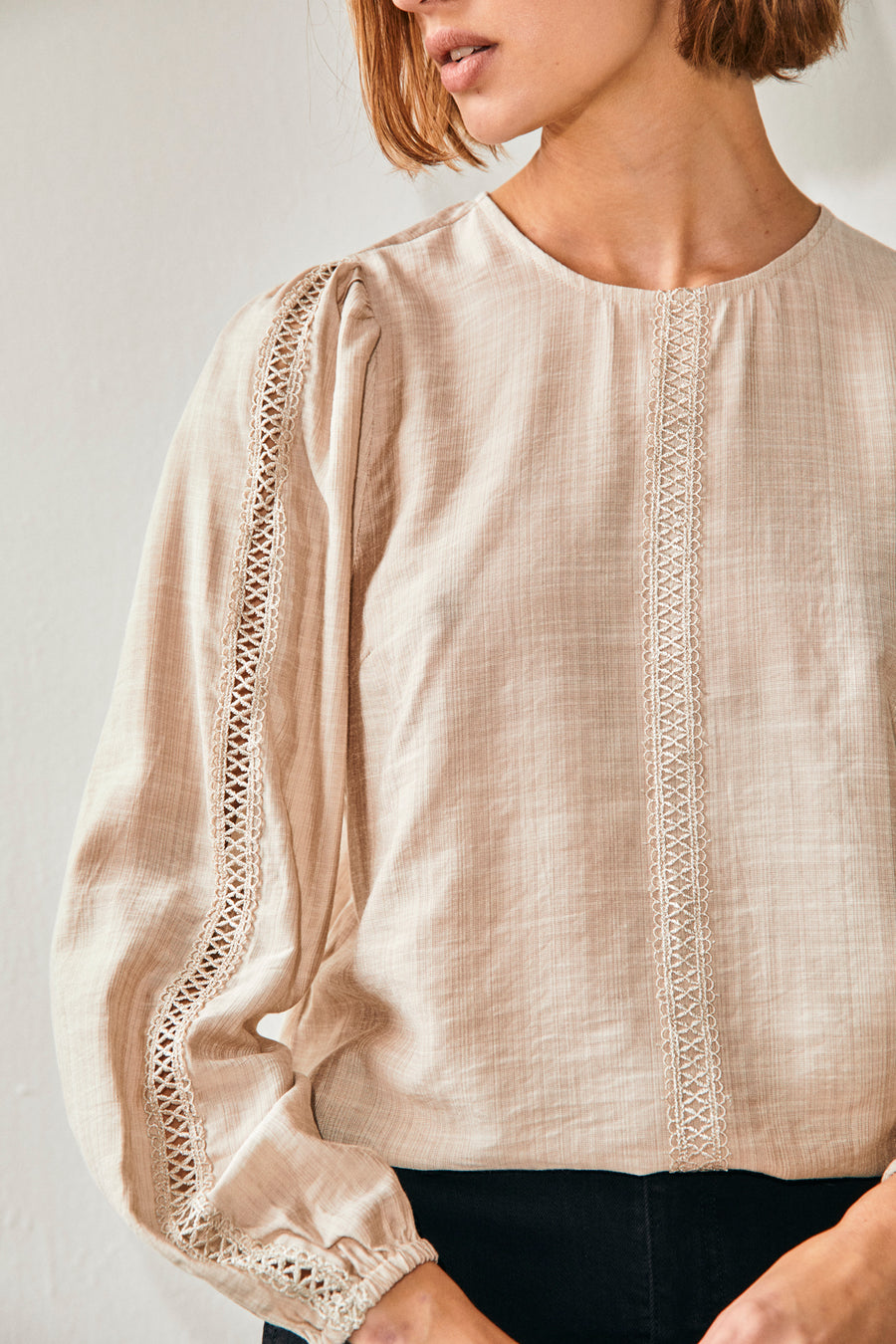 FQWEN - BLUSE - BEIGE