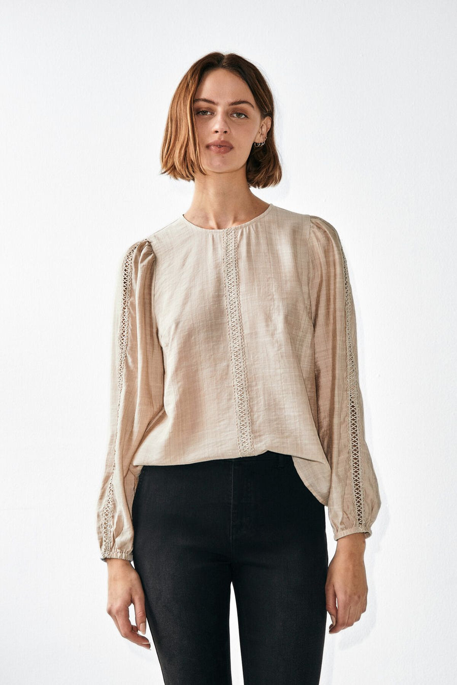 FQWEN - BLUSE - BEIGE