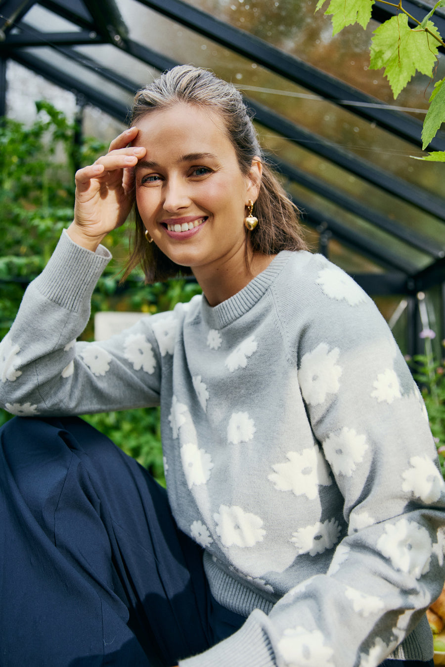 FQALPI - PULLOVER - WEISS UND GRAU