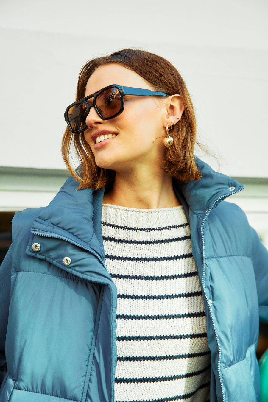 FQCOTLA - STRICK - BEIGE UND BLAU