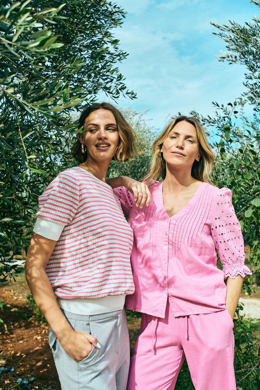 FQLALUNA – HEMD MIT BRODERIE ANGLAISE - ROSE