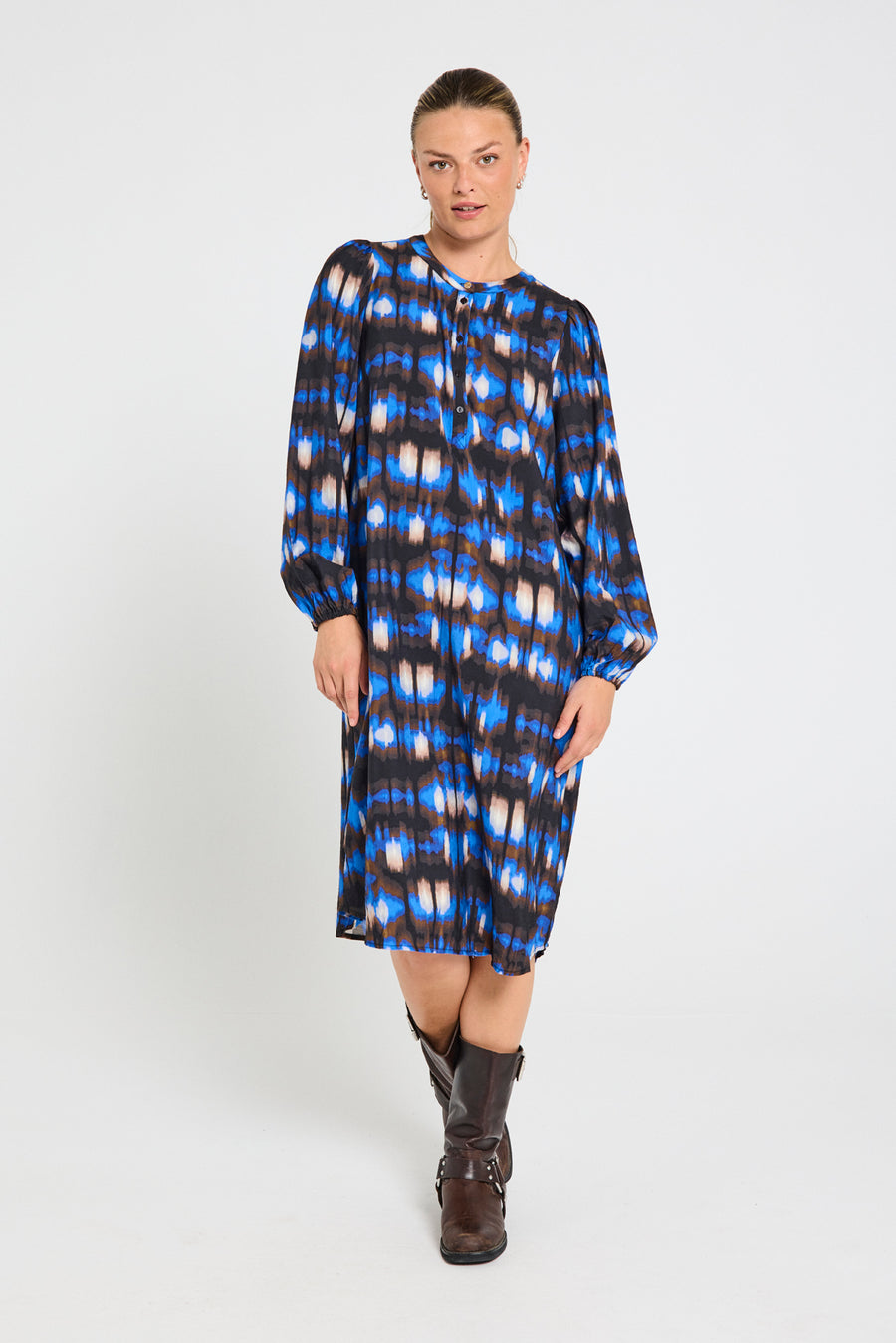 FQJULIE - KLEID - SCHWARZ UND BLAU