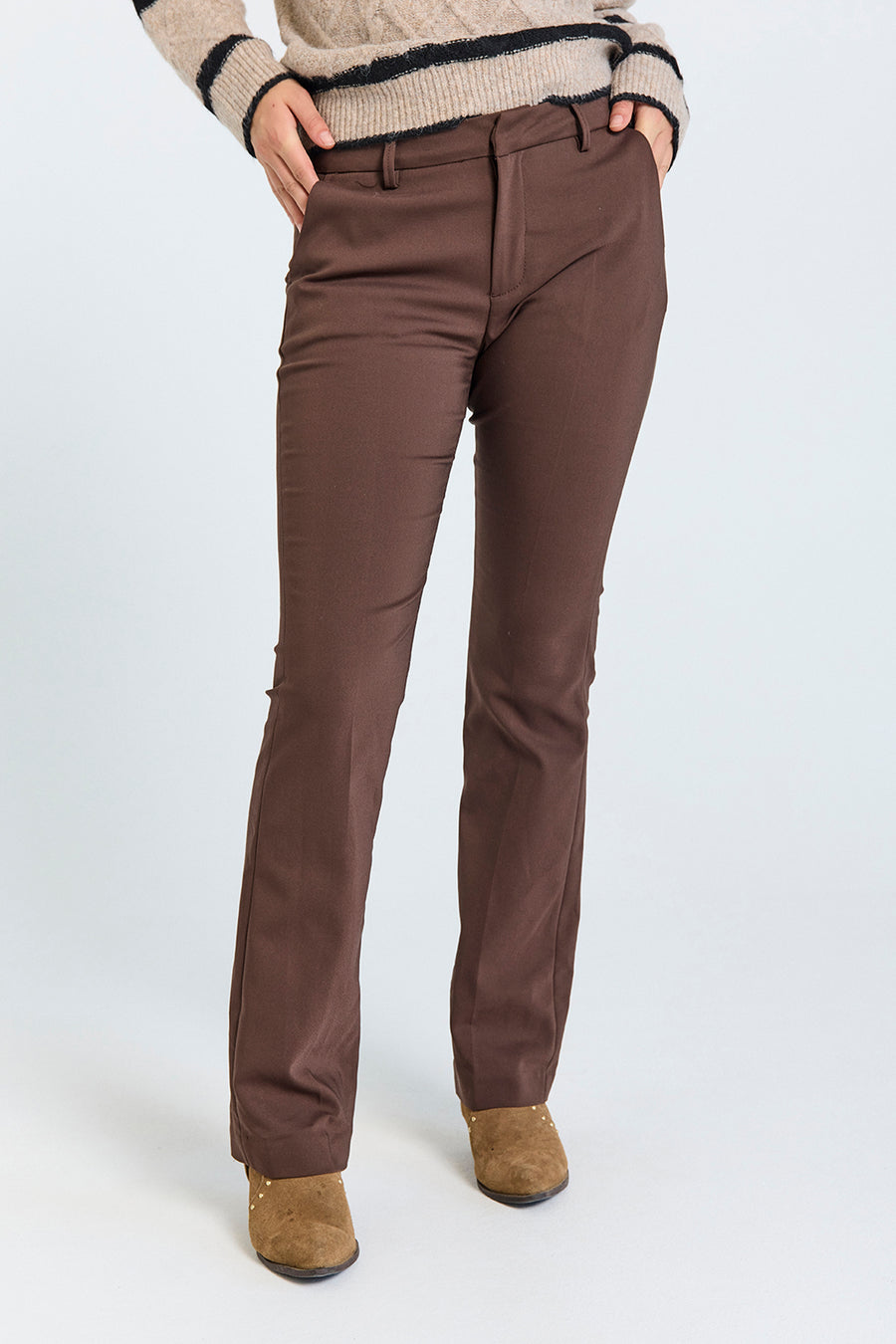 FQISADORA – HOSEN – BOOTCUT - BRAUN