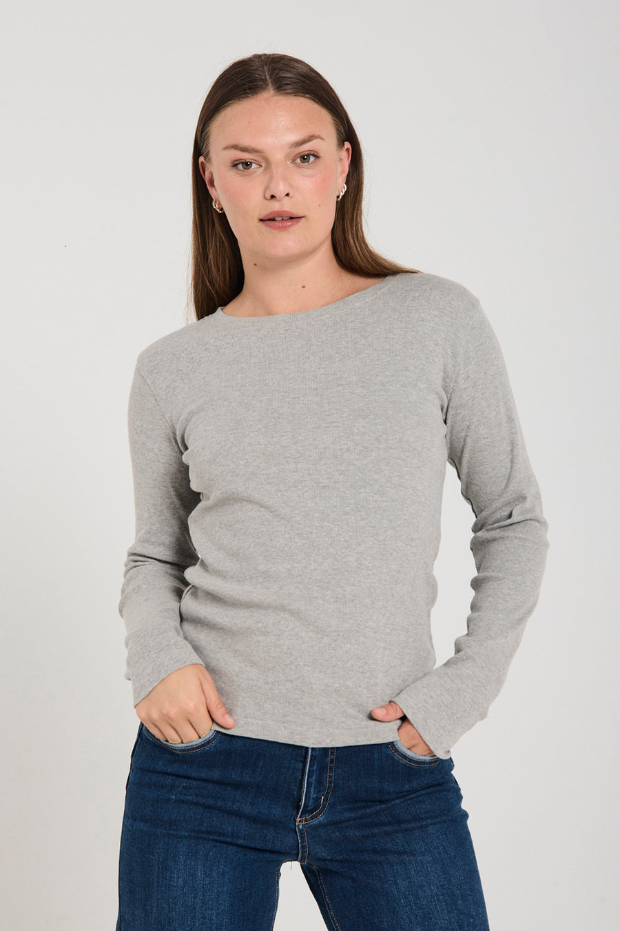 FQEVELYN – LANGARM-T-SHIRT - GRAU