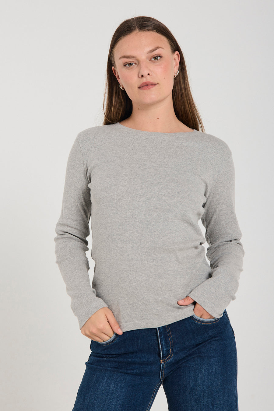 FQEVELYN – LANGARM-T-SHIRT - GRAU