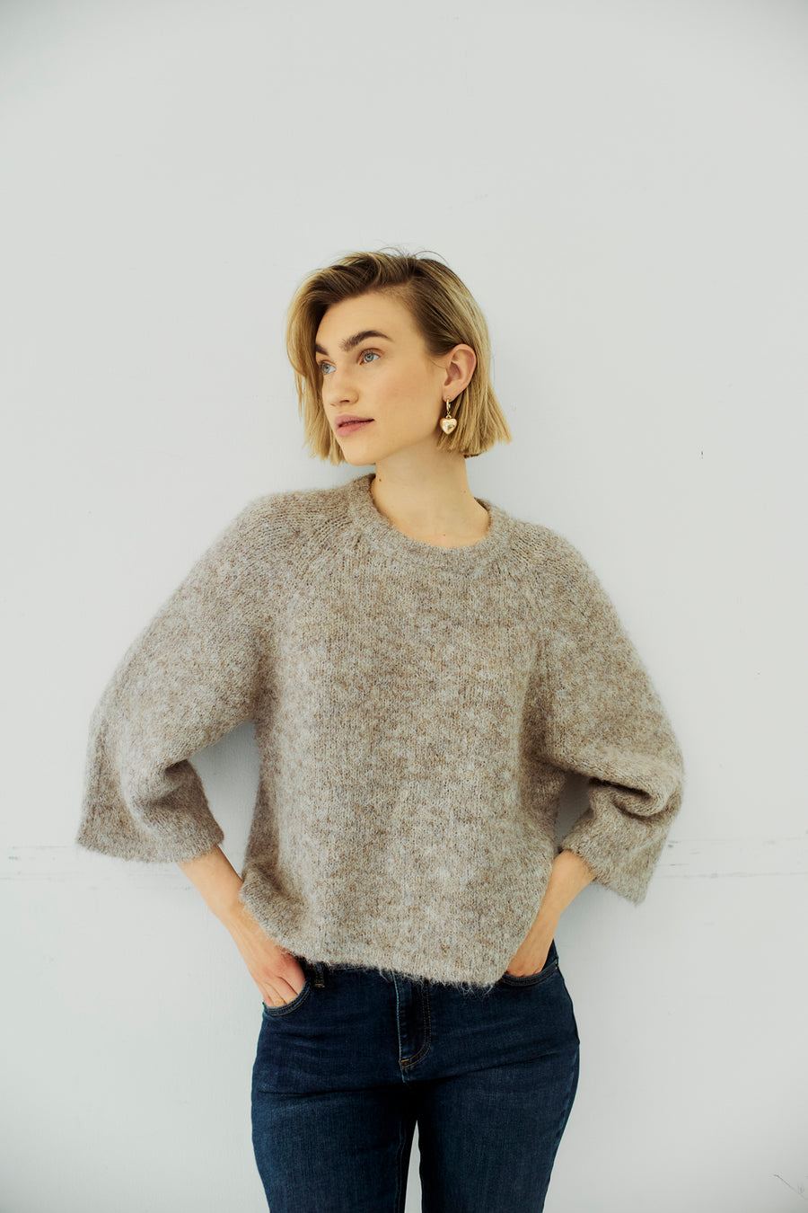 FQGRSLULU - PULLOVER - BRAUN