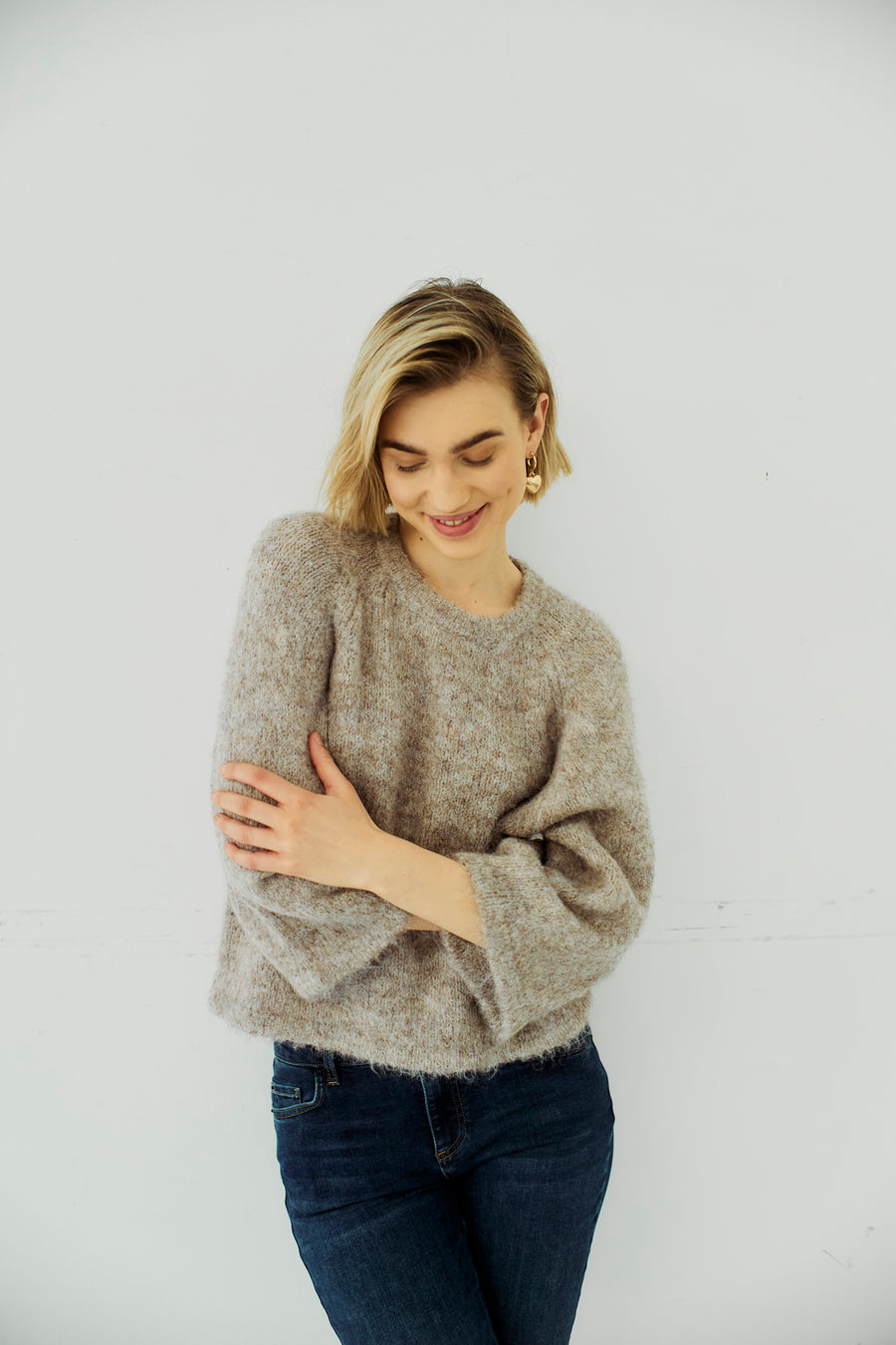 FQGRSLULU - PULLOVER - BRAUN
