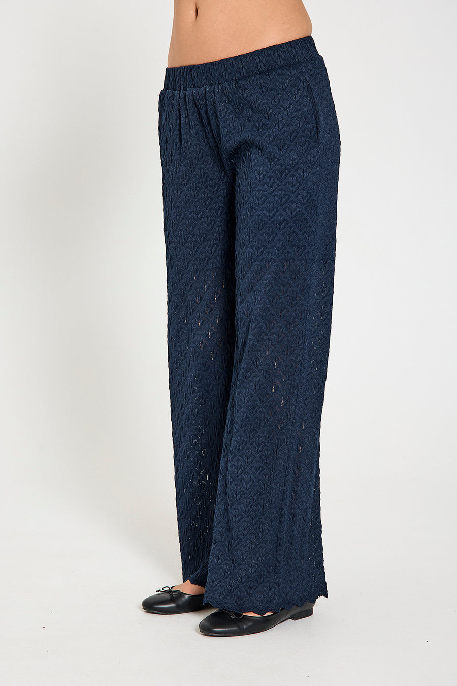 FQRIGGA - HOSE MIT SPITZE - BLAU