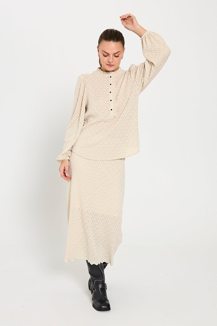 FQRIGGA - ROCK MIT SPITZE - BEIGE