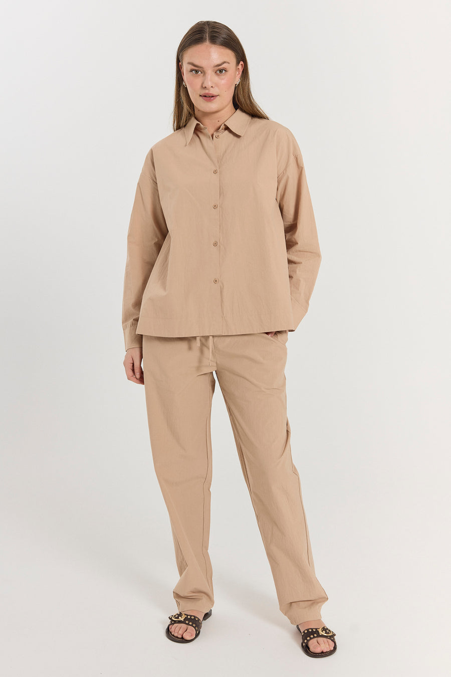 FQJALLY - HOSE - BEIGE