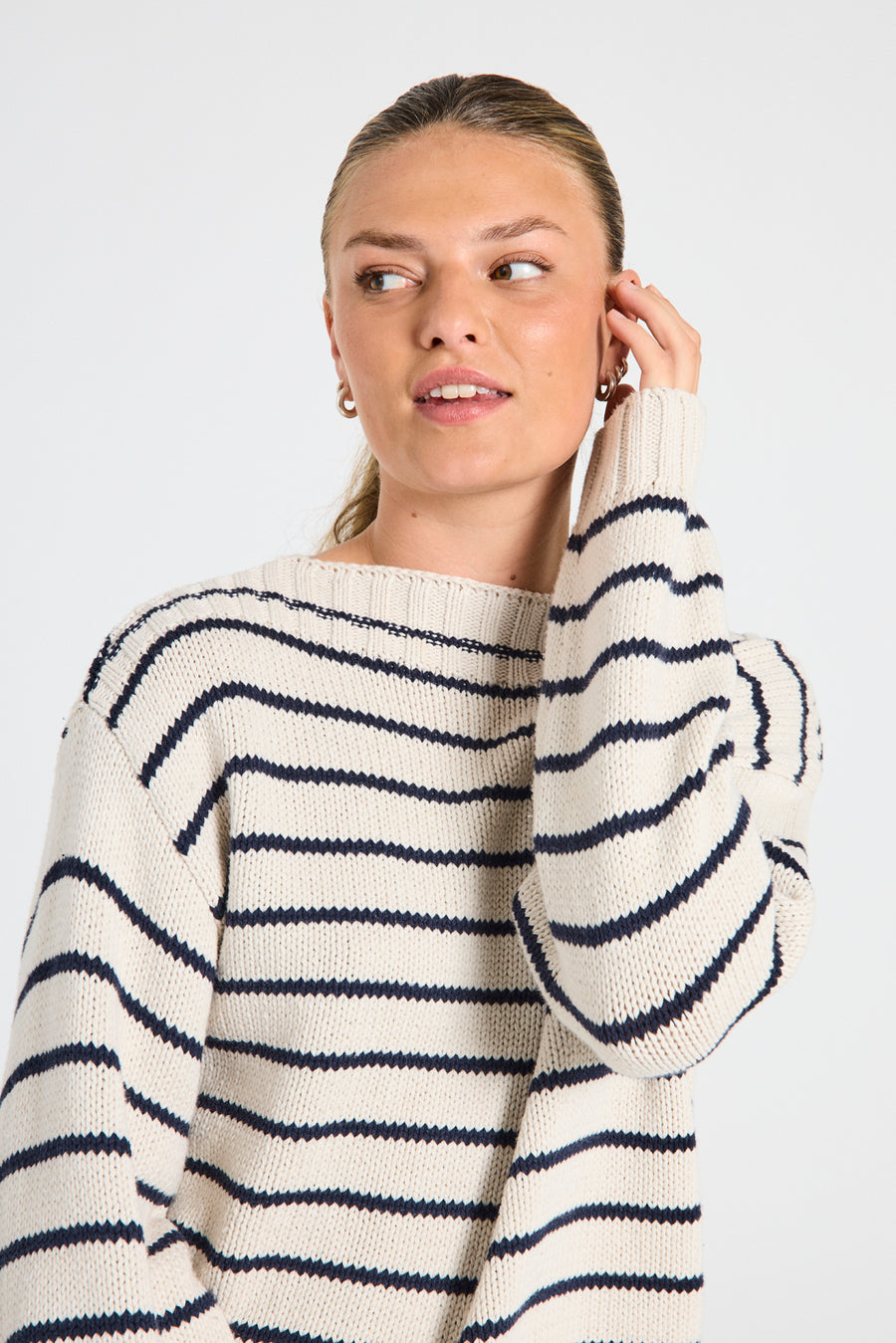 FQCOTLA - STRICK - BEIGE UND BLAU