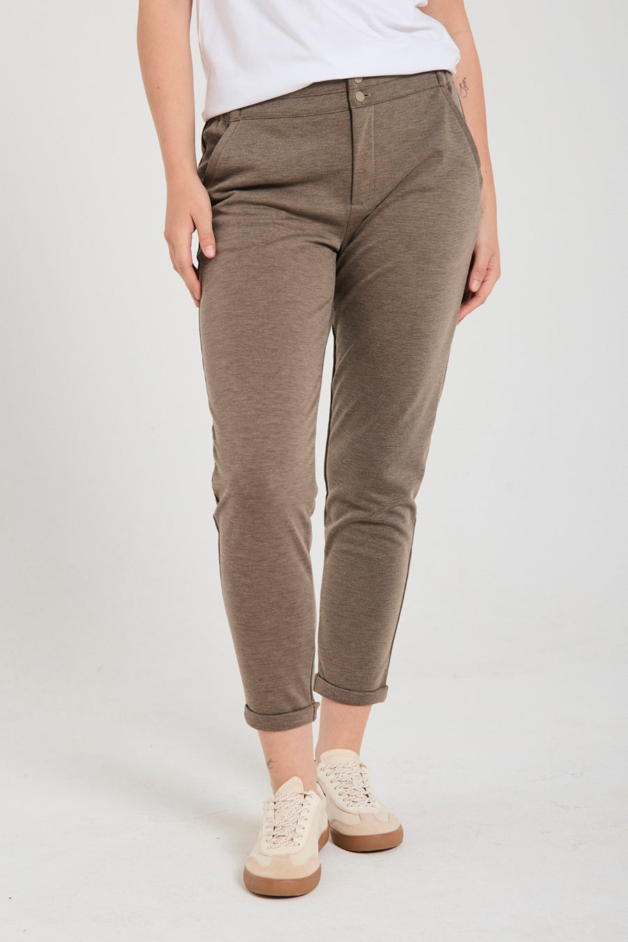 FQNANNI - KNÖCHELHOSE - BRAUN