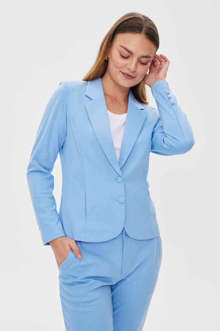 FQNANNI - FIGURBETONTER BLAZER - BLAU