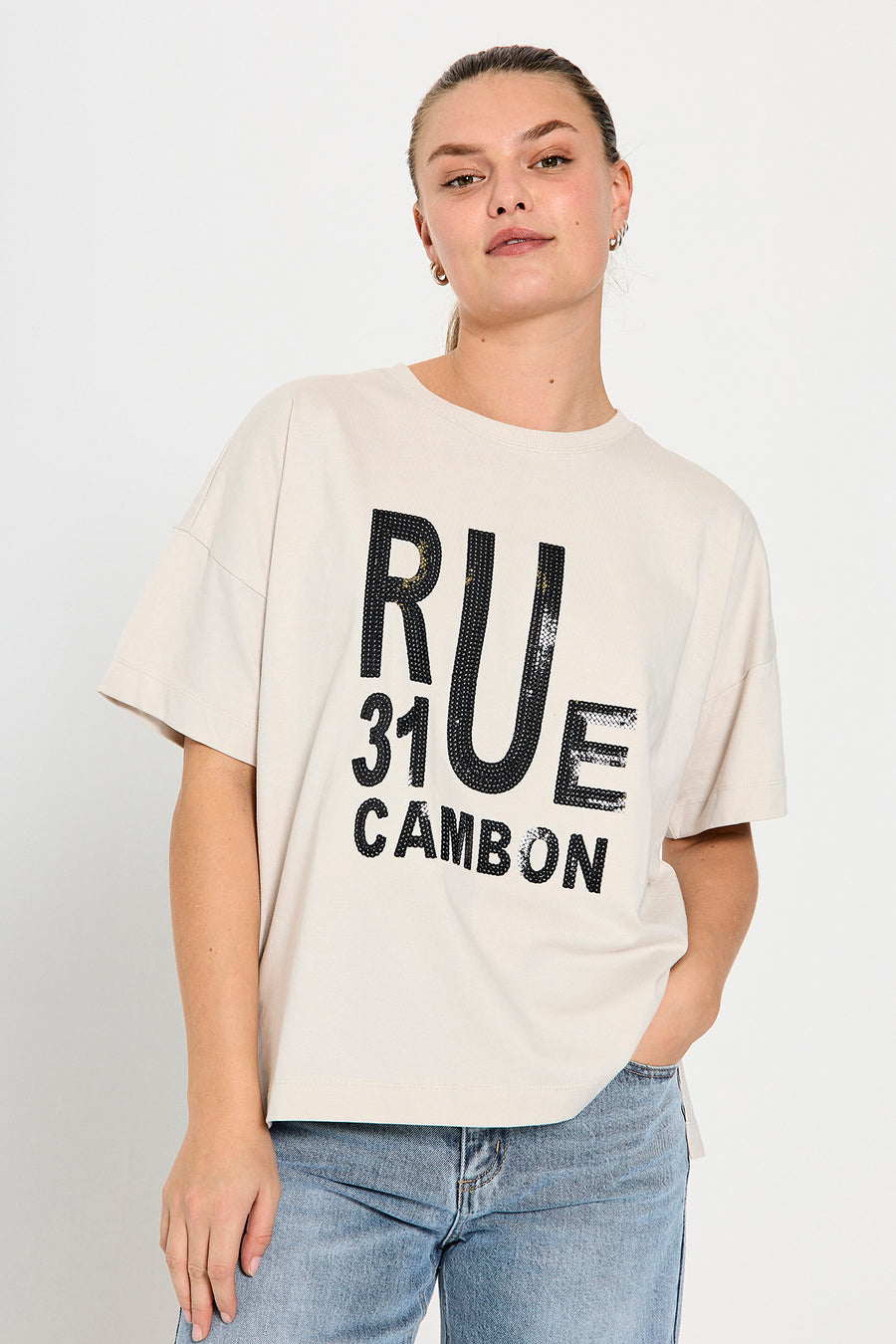 FQCAROL - T-SHIRT - BEIGE
