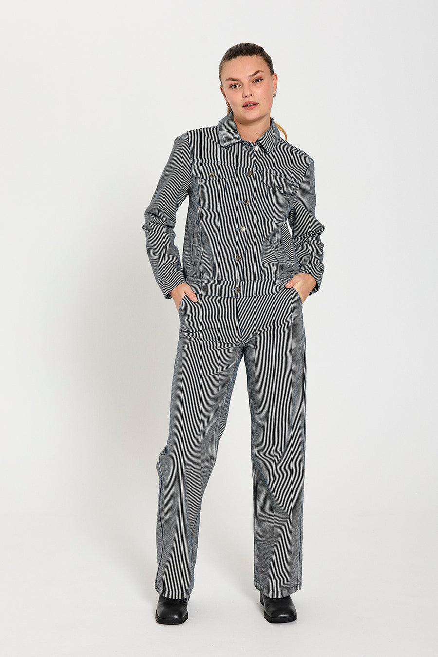 FQMELLY - HOSE - BLAU UND WEISS