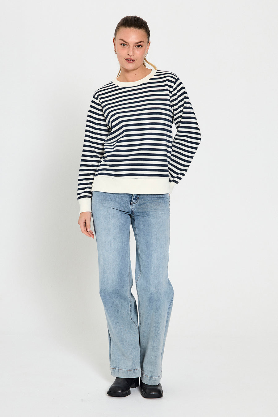 FQFIFFI - PULLOVER - BLAU UND WEISS