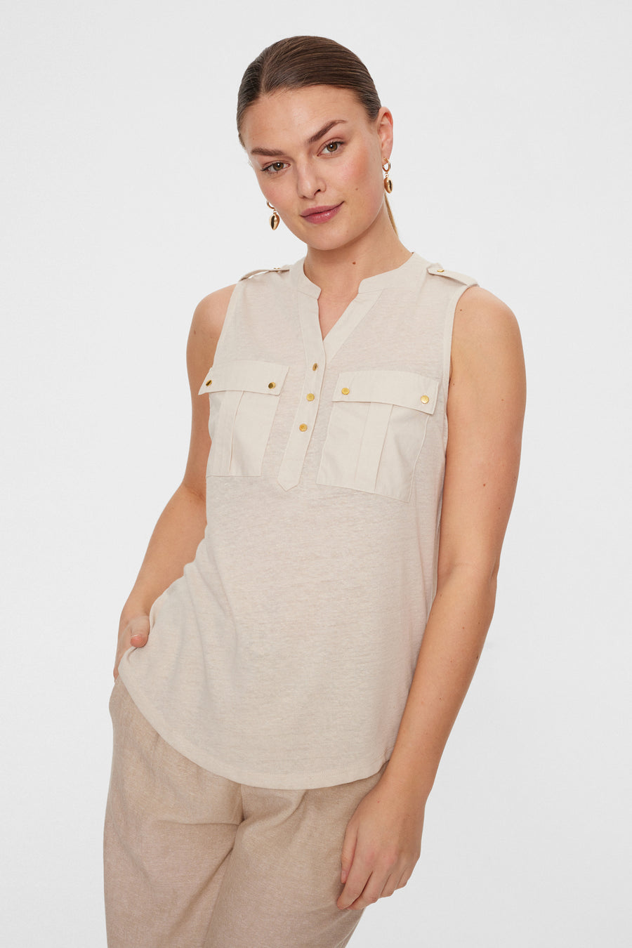 FQLAVINA - TOP - BEIGE