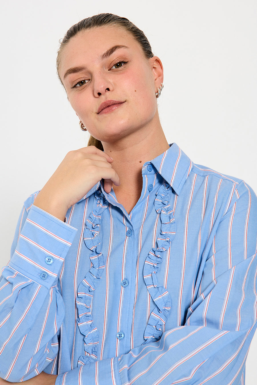 FQSIRANA - HEMD - BLAU UND WEISS