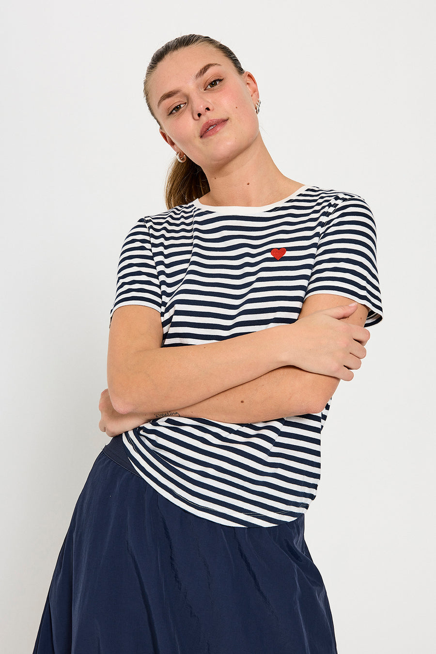 FQMIAN - T-SHIRT - WEISS UND BLAU