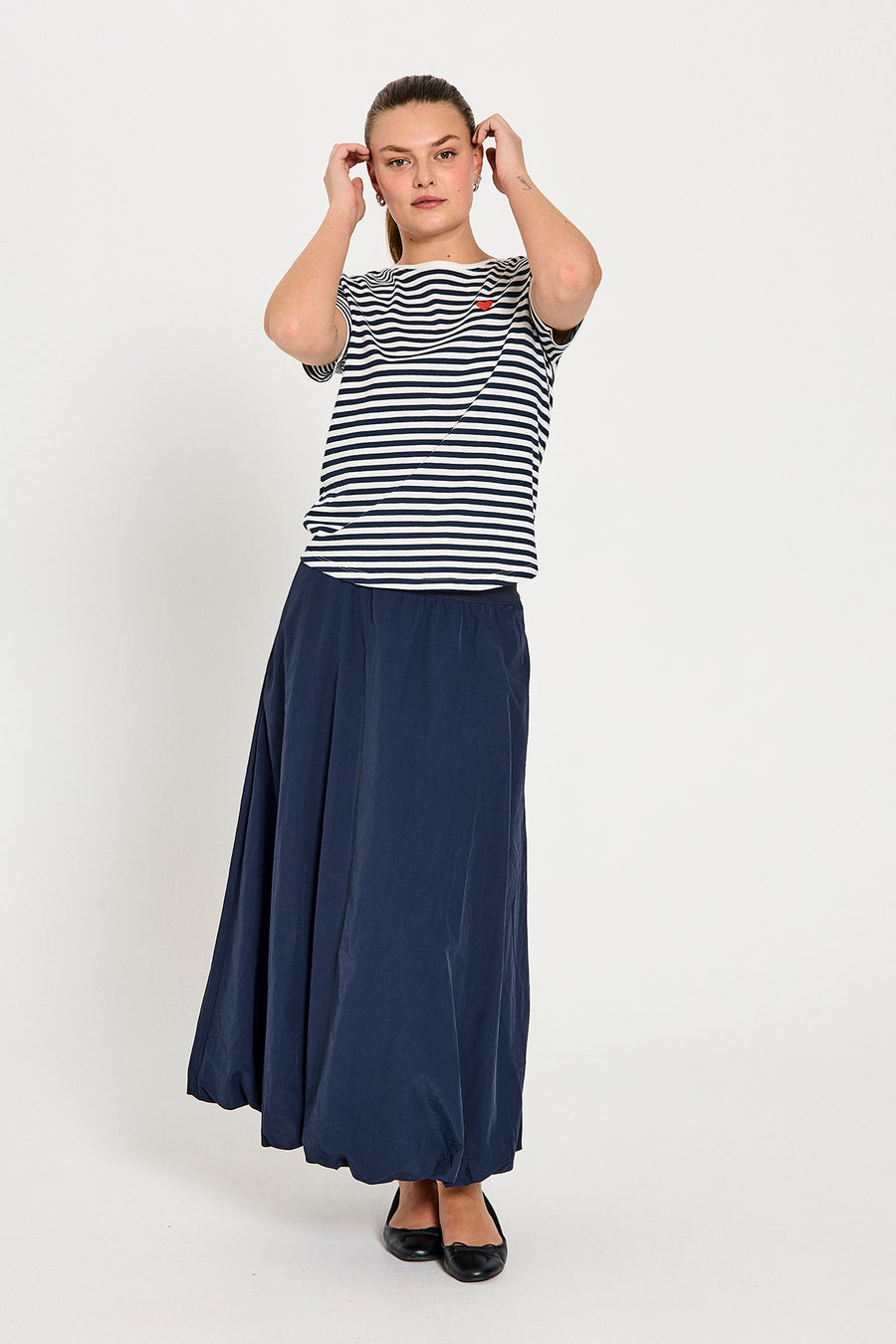 FQMIAN - T-SHIRT - WEISS UND BLAU