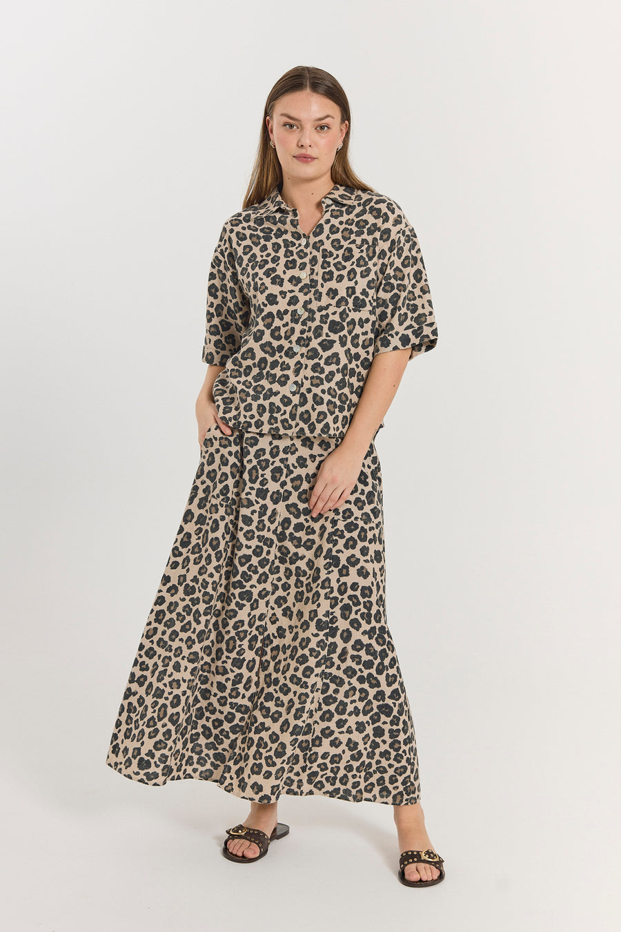 FQLAVISCO – KURZARMHEMD - LEOPARD