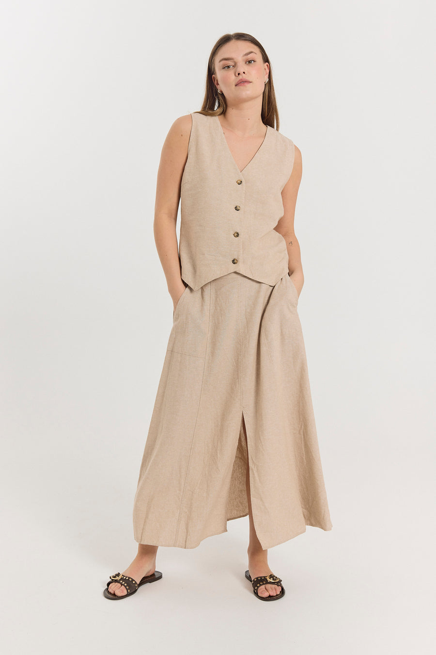 FQLAVA - LEINENROCK - BEIGE