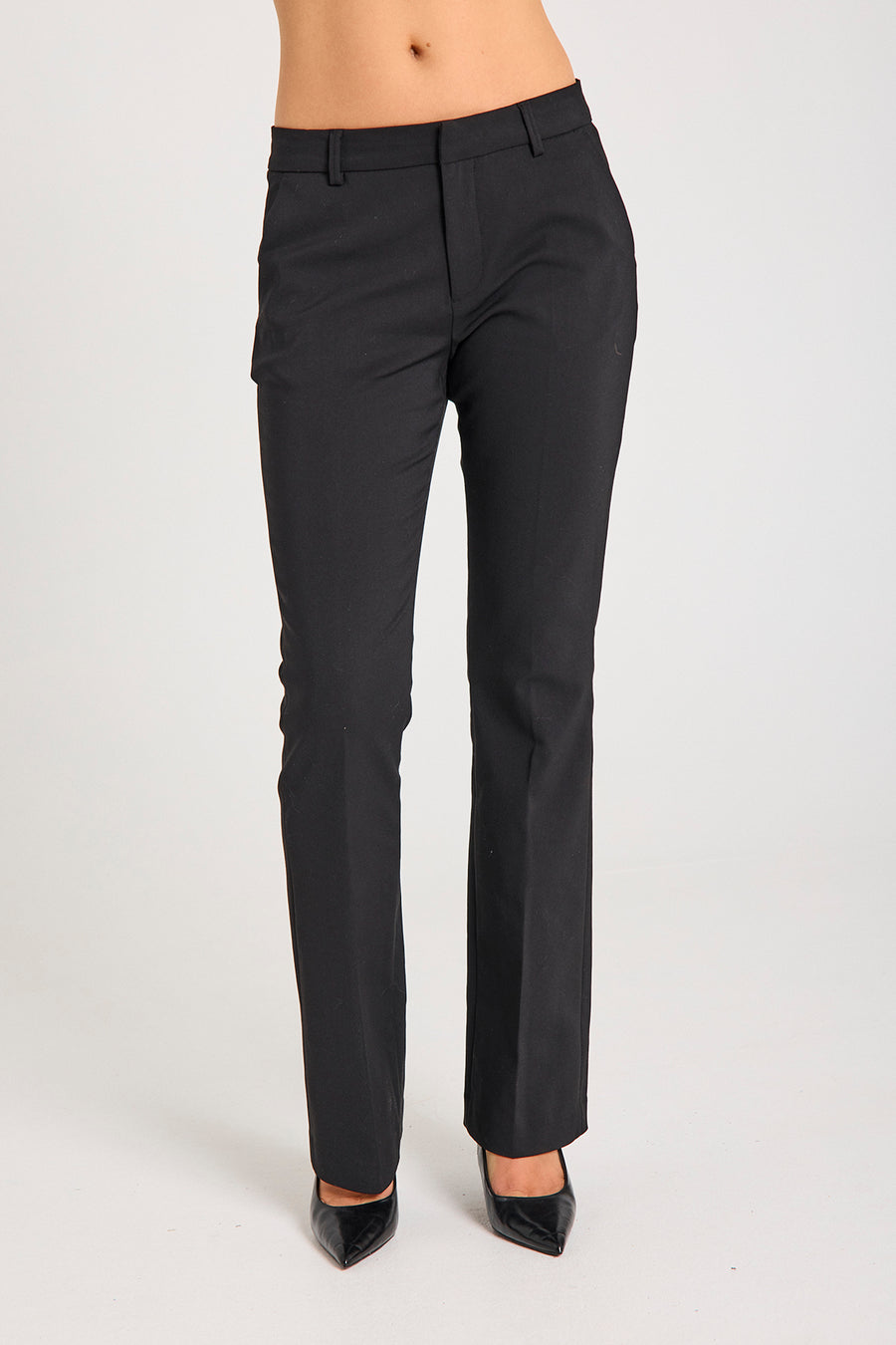 FQISADORA - HOSE - BOOTCUT - SCHWARZ
