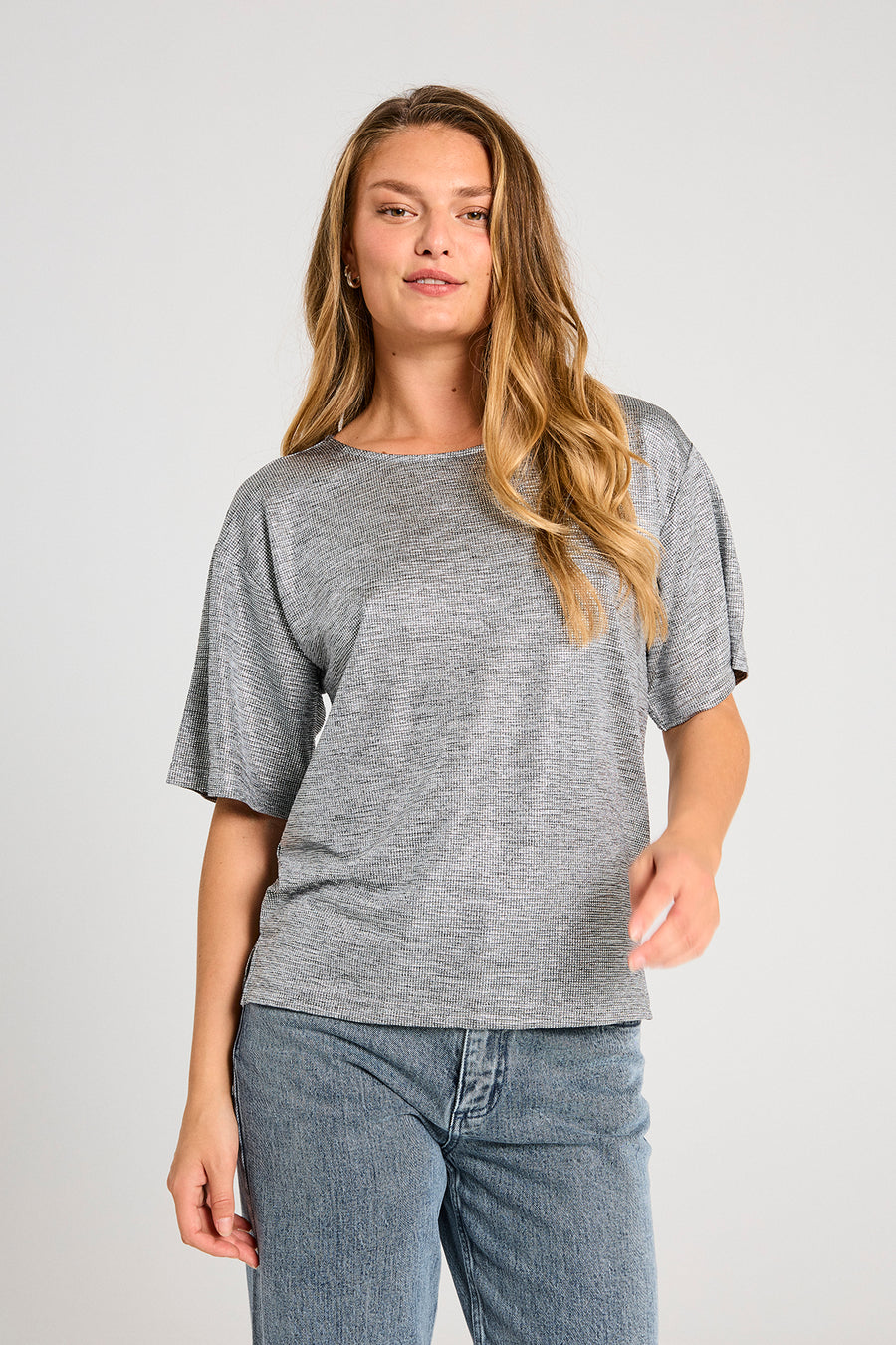 FQSATINA - T-SHIRT - GRAU