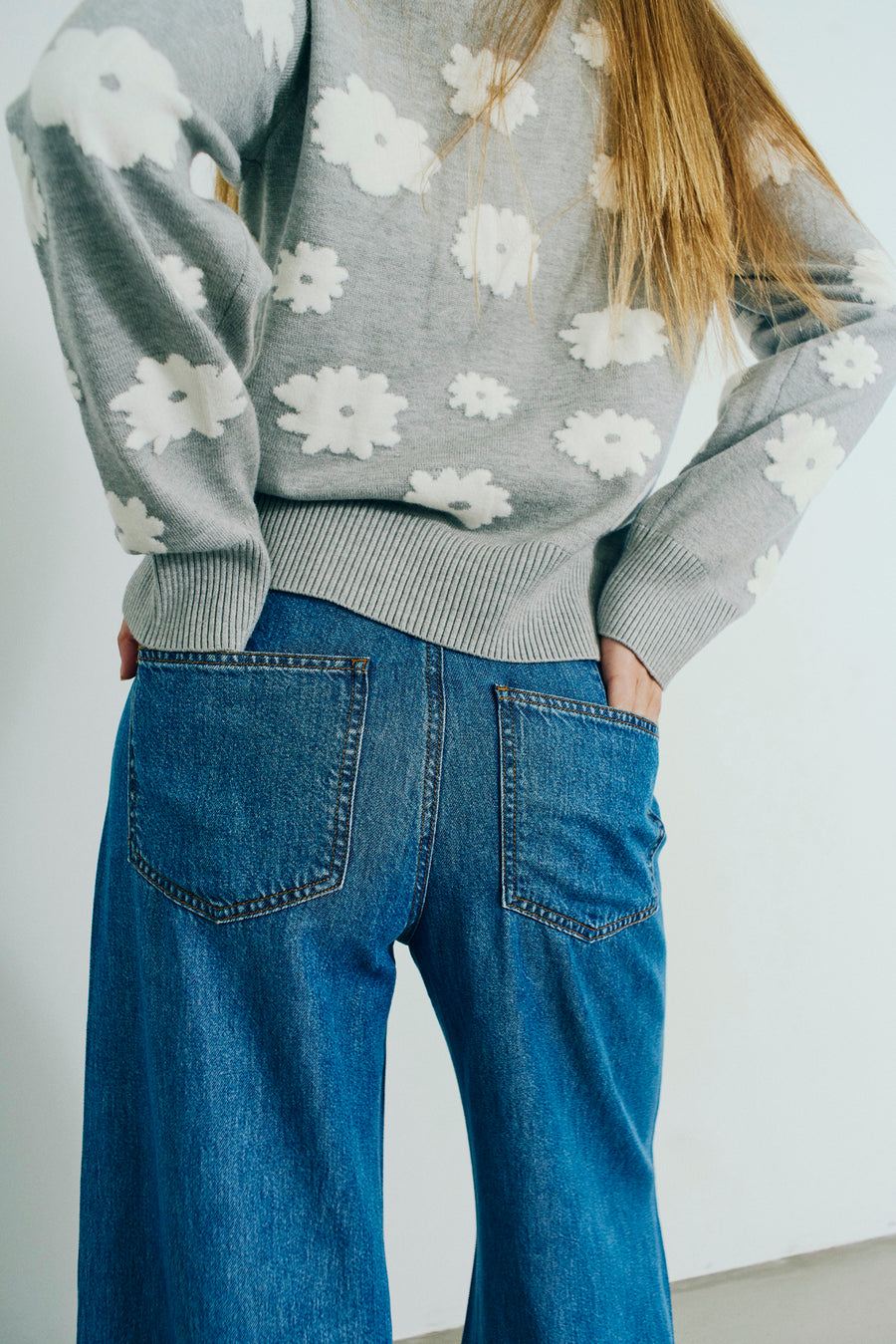 FQALPI - PULLOVER - WEISS UND GRAU