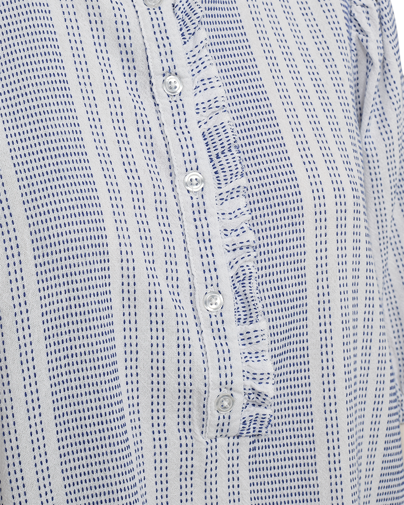 FQNOLLIE - GESTREIFTES HEMD - GELB UND  BLAU