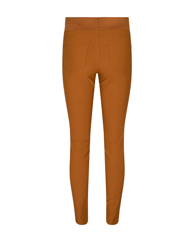 FQSHANTAL - POWER HOSE MIT ELASTICHEM BUND - BRAUN