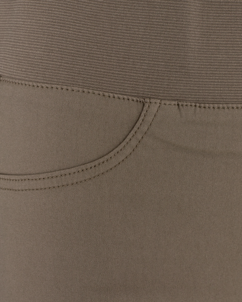 FQSHANTAL - POWER HOSE MIT ELASTICHEM BUND - BRAUN