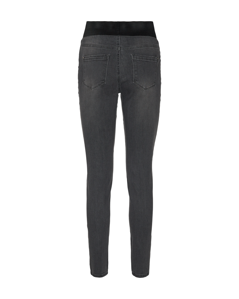 FQSHANTAL - DENIMHOSE MIT ELASTICHEM BUND - GRAU