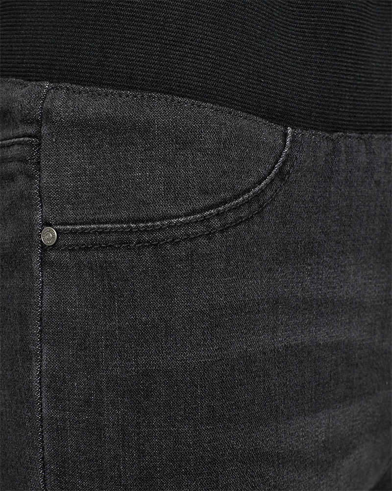 FQSHANTAL - DENIMHOSE MIT ELASTICHEM BUND - GRAU