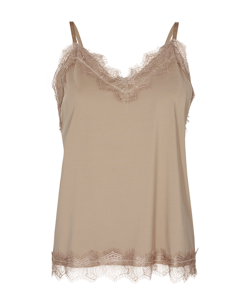 FQBICCO - SPITZENTOP - BEIGE