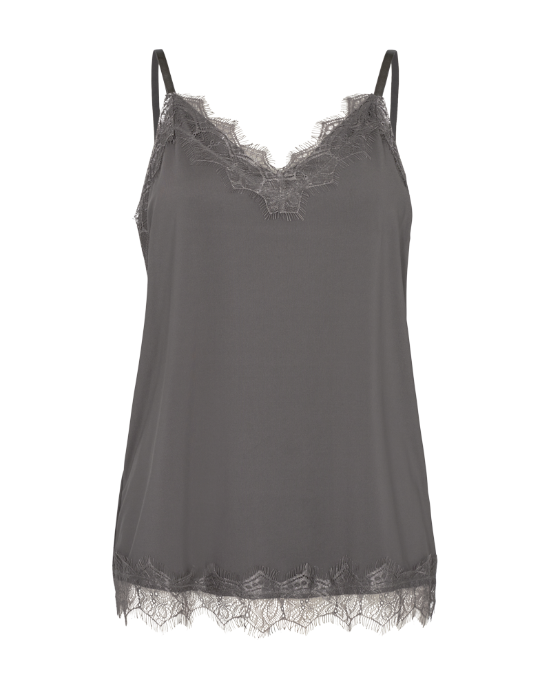 FQBICCO - SPITZENTOP - GRAU