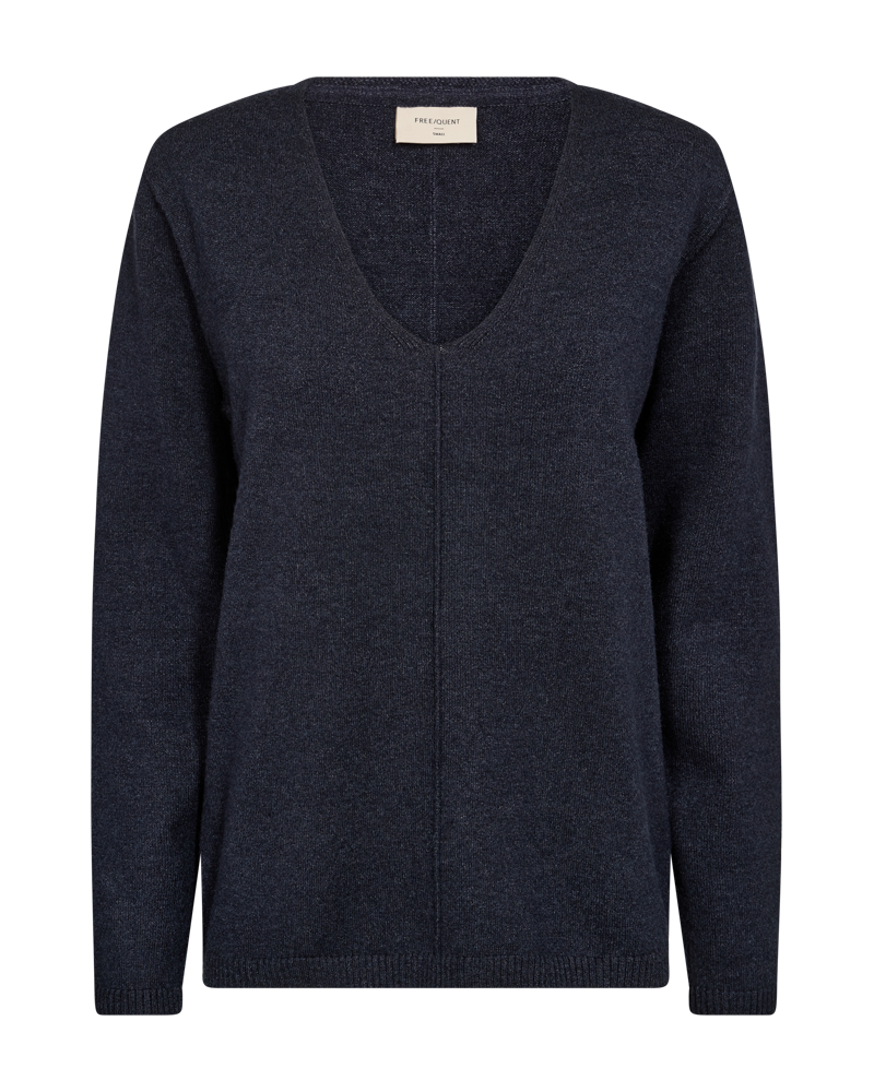 FQCLAURA - PULLOVER MIT V-AUSSCHNITT - BLAU