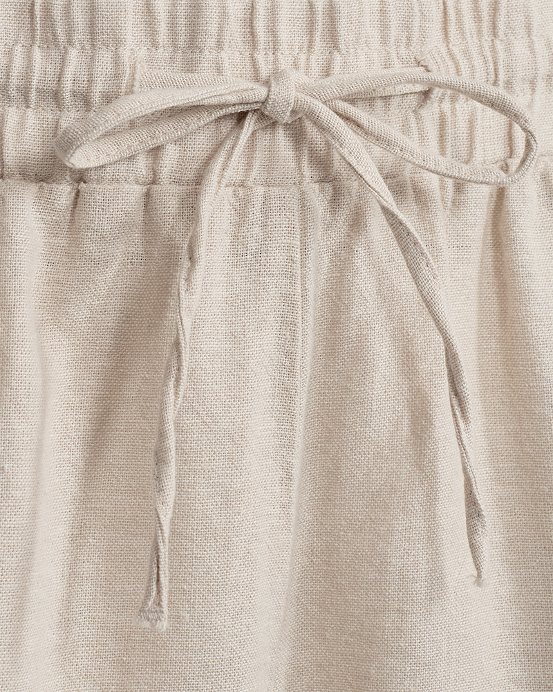 FQLAVA - LEINENSHORTS - BEIGE