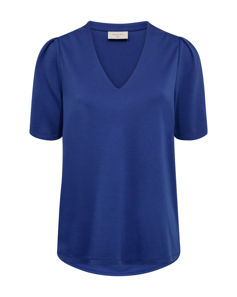 FQYR - T-SHIRT MIT PUFFÄRMELN - BLAU