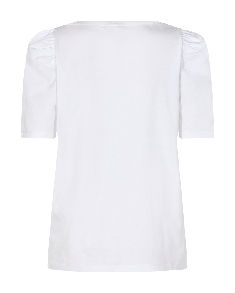 FQFENJA - T-SHIRT MIT PUFFÄRMEL - WEISS