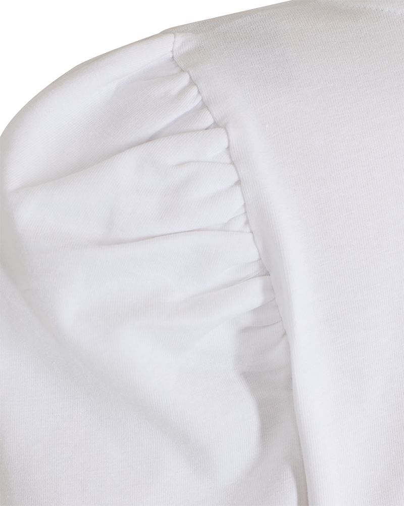 FQFENJA - T-SHIRT MIT PUFFÄRMEL - WEISS