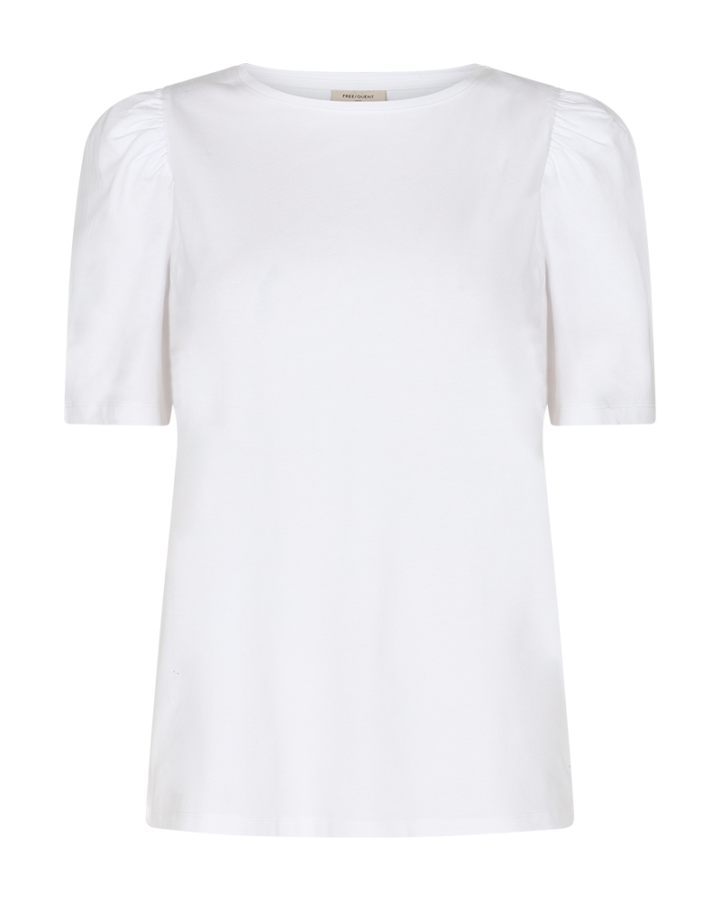 FQFENJA - T-SHIRT MIT PUFFÄRMEL - WEISS