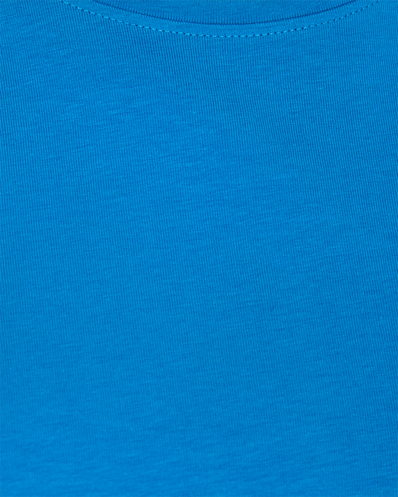 FQFENJA - T-SHIRT MIT PUFFÄRMEL - BLAU