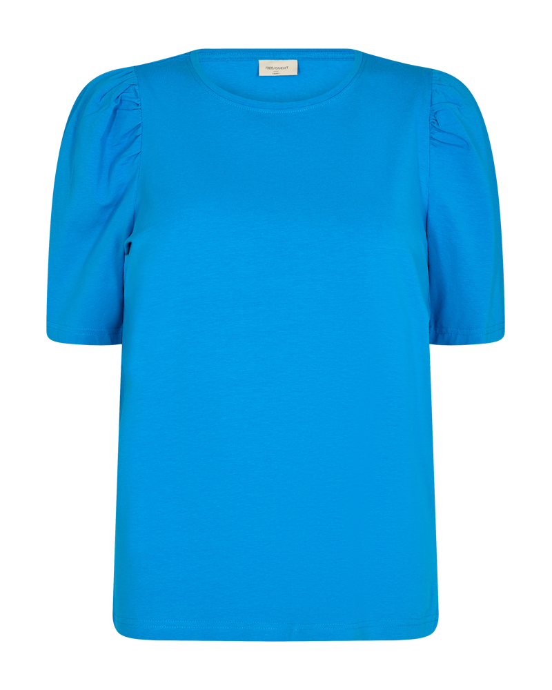 FQFENJA - T-SHIRT MIT PUFFÄRMEL - BLAU