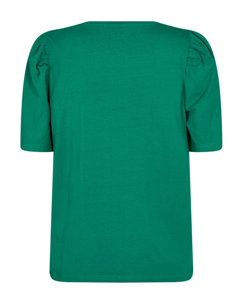 FQFENJA - T-SHIRT MIT PUFFÄRMEL - GRUN