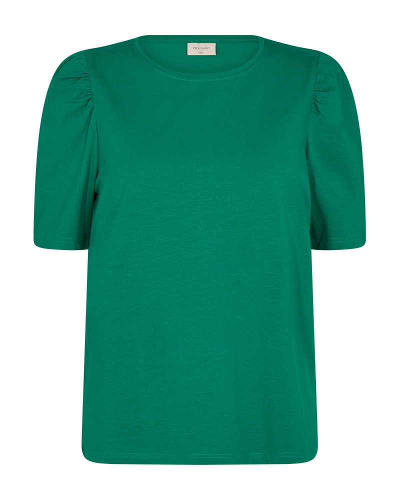 FQFENJA - T-SHIRT MIT PUFFÄRMEL - GRUN